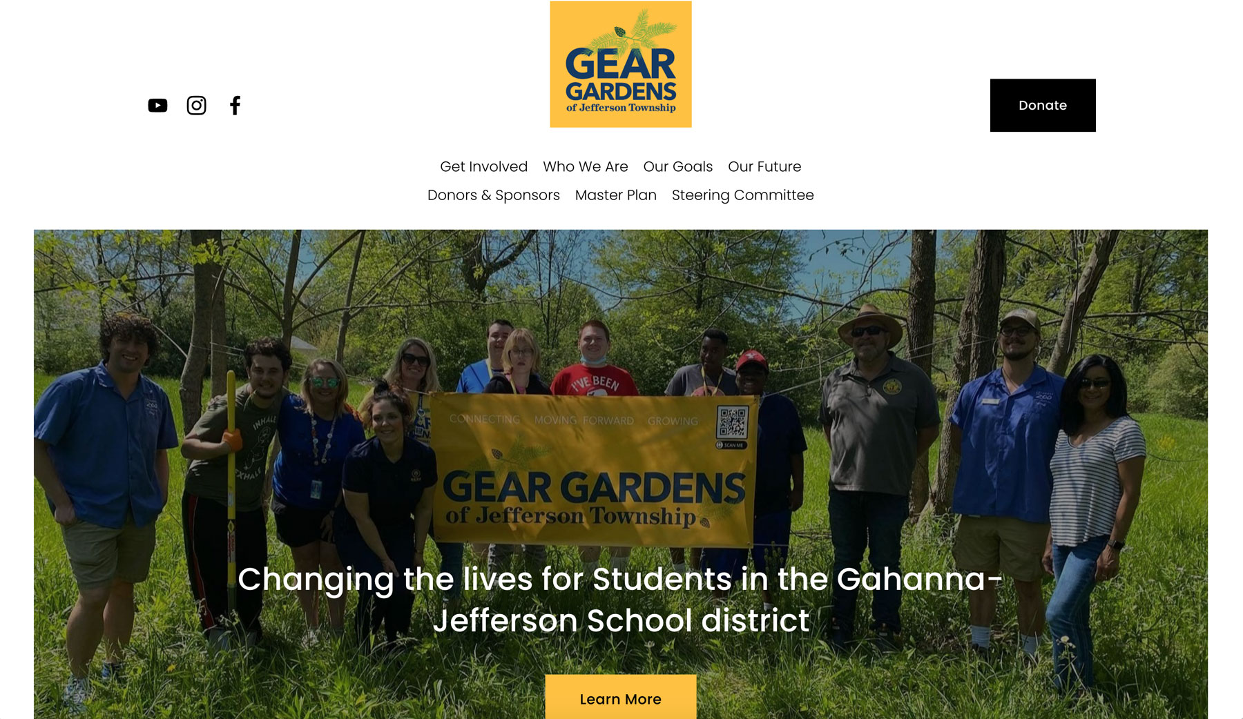 GEAR Gardens, Squarespace Website