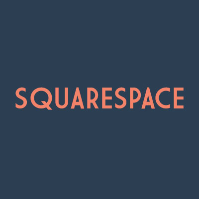 Squarespace Websites by Starburst Media, blue block with pink text