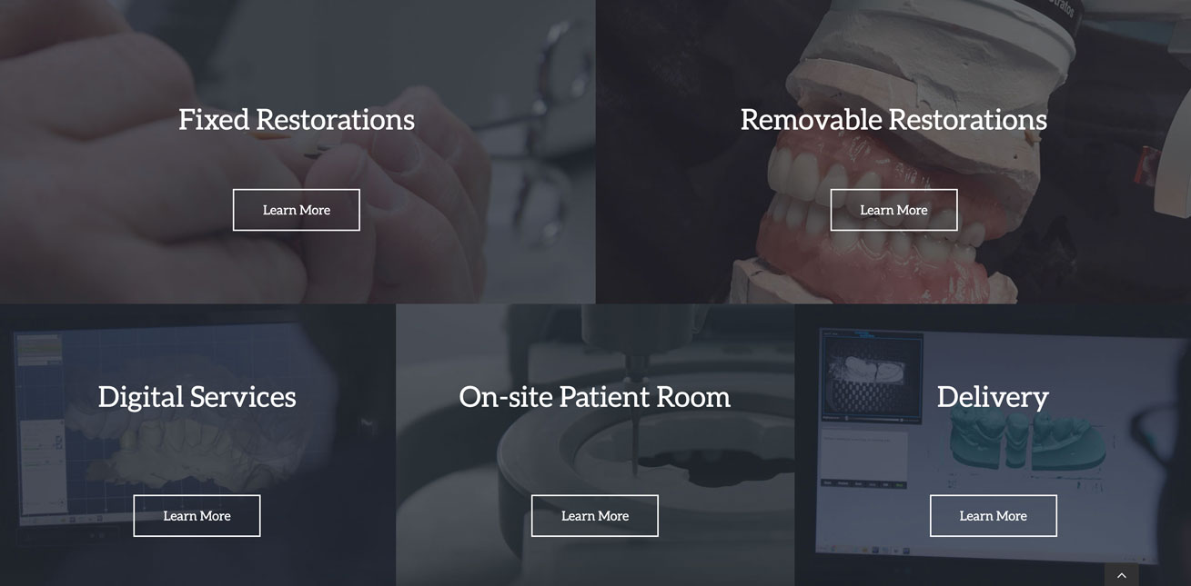 Neverov Dental Design, WordPress Website by Starburst Media, services page