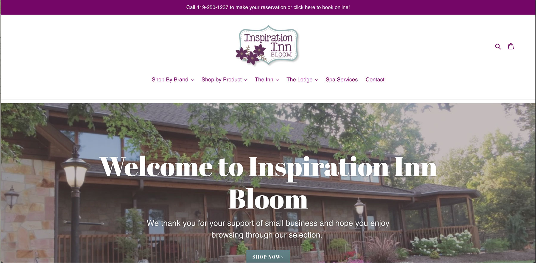 Inspiration Inn Bloom Website