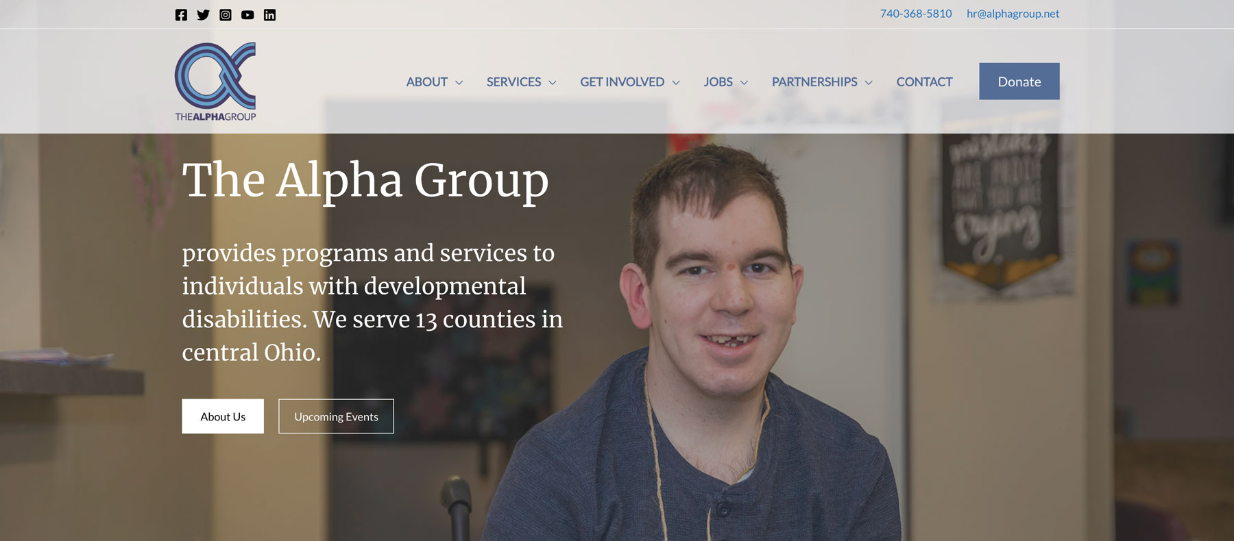 The Alpha Group website by Starburst Media