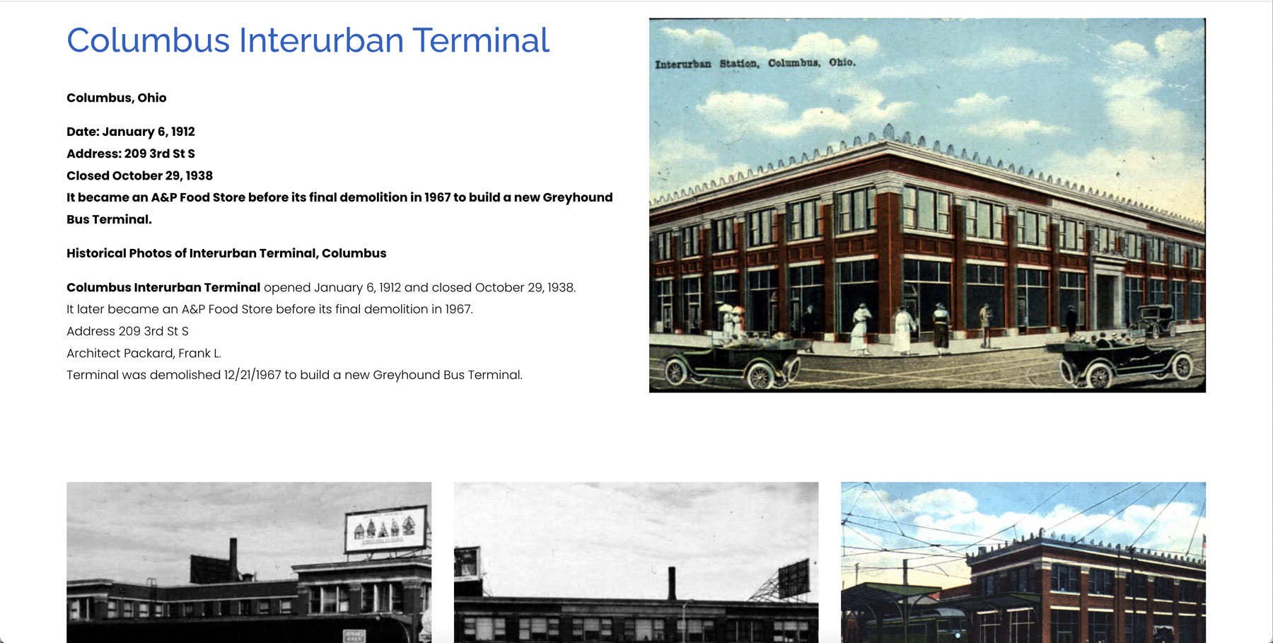 Grandview Heights Marble Cliff Historical Society Website by Starburst Media