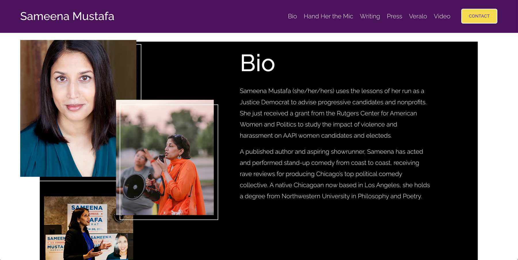 Sameena Mustafa Website by Starburst Media
