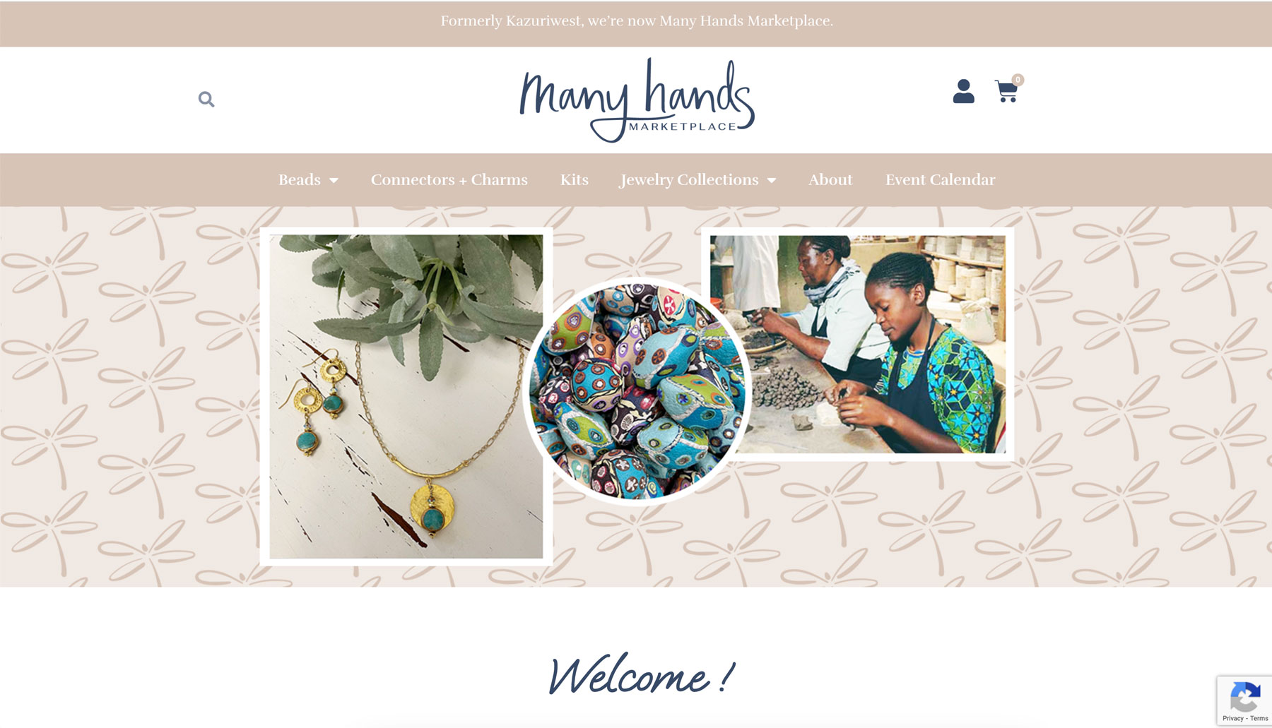 Many Hands Marketplace, WordPress Website