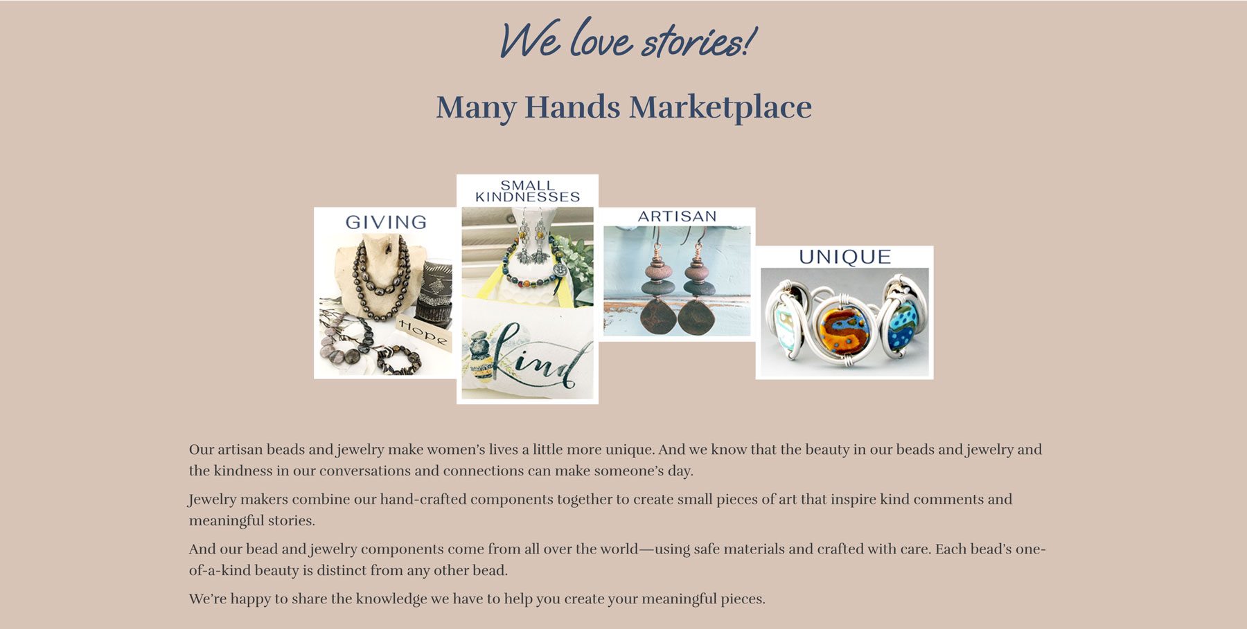 Many Hands Marketplace, WordPress Website