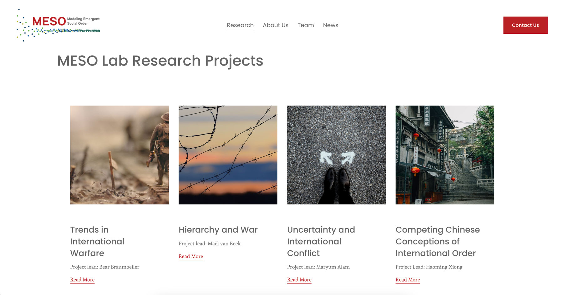 The MESO Lab Squarespace Website